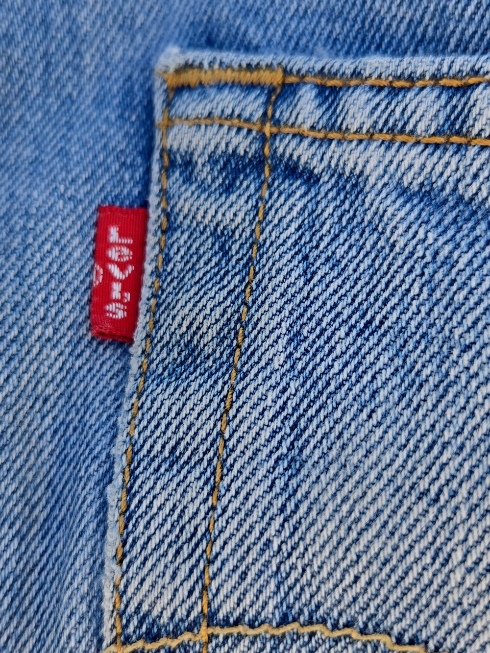Levi's Light Blue Straight Jeans 501 Unisex Style, W35 L34, GUC, Casual Chic - Picture 5 of 11